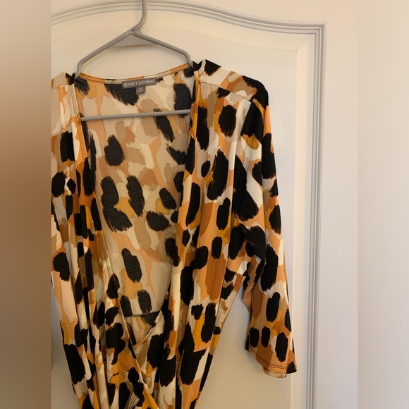 NWOT - Jessica London - Leopard Print Stretch Knit Wrap Maxi Dress - 18 W - Picture 5 of 14